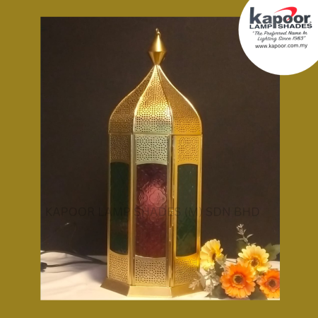 IRANI DECORATIVE COLOURED GLASS TABLE LAMP