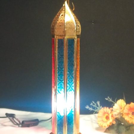 IRANI COLOURED GLASS TABLE LAMP
