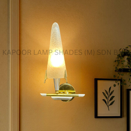 Shiny Solid Brass With Exquisitely Hand-Cut Cone Glass